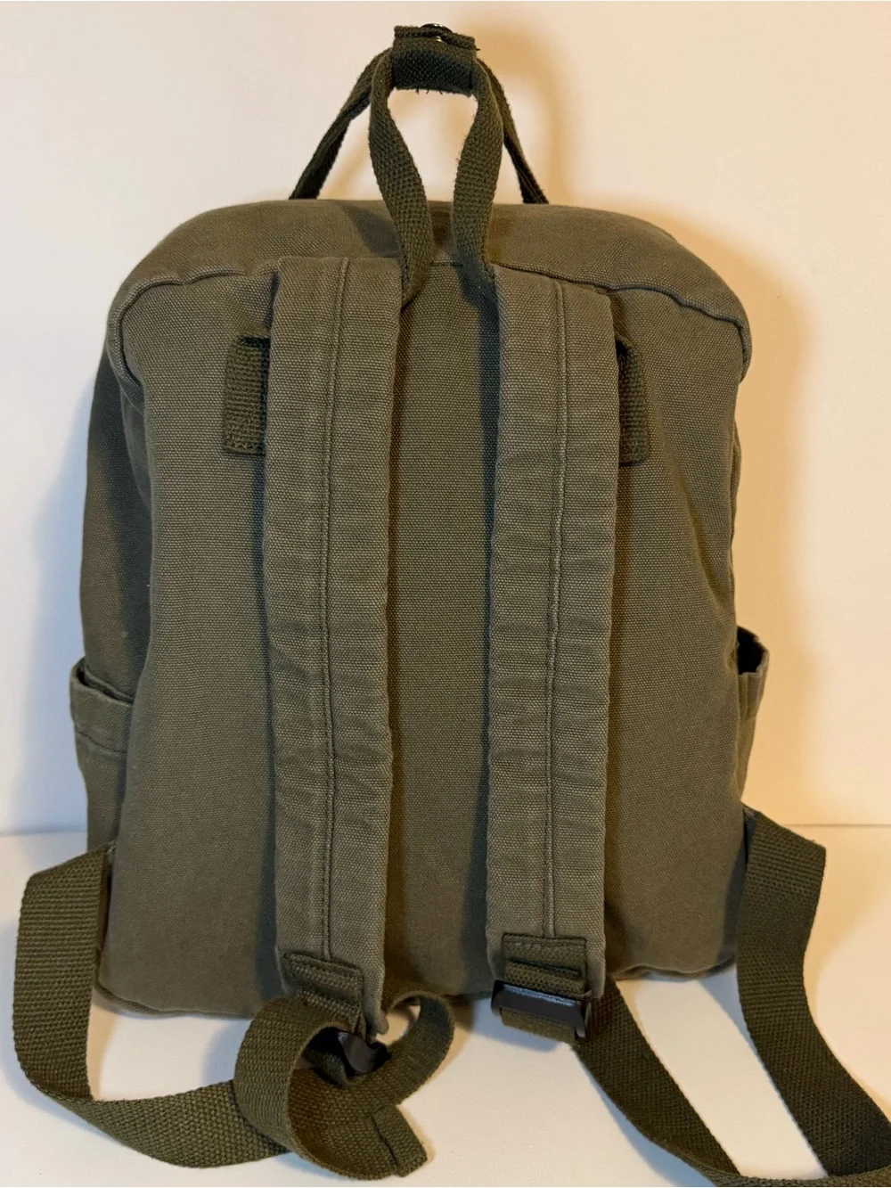 Olive Canvas Backpack - Men's Everyday Bag